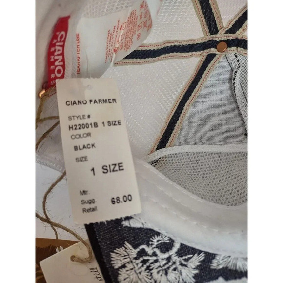 Ciano Farmer Baseball Hat Asian Embroidery Mesh Snapback Truckers Samurai - Picture 6 of 15